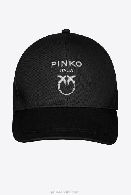 hoeden | L4881260 liefde vogels baseball cap Pinko limousine zwart