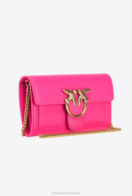 portemonnees | L4881123 love bag gewoon portemonnee Pinko roze-antiek goud