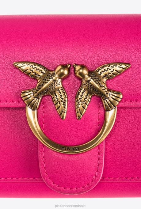 portemonnees | L4881123 love bag gewoon portemonnee Pinko roze-antiek goud
