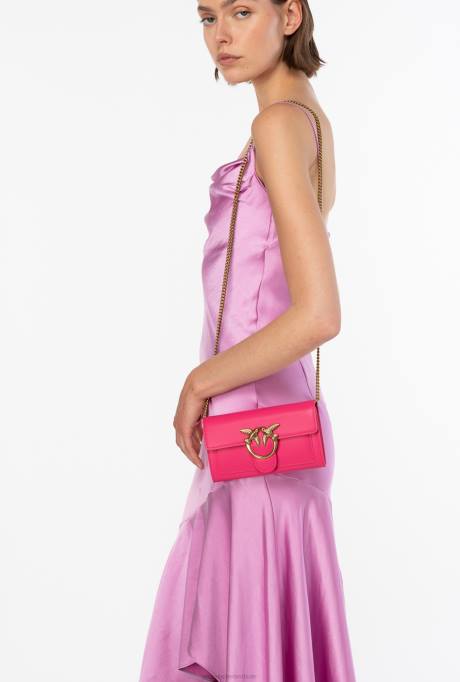 portemonnees | L4881123 love bag gewoon portemonnee Pinko roze-antiek goud
