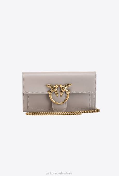 portemonnees | L4881124 love bag gewoon portemonnee Pinko pinguin grijs-antiek goud