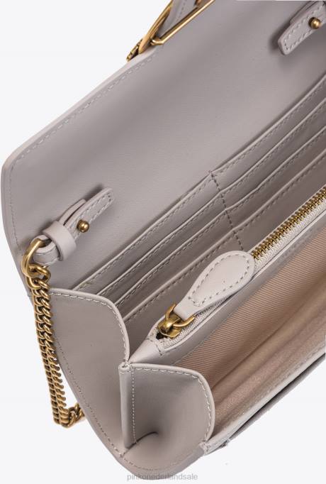 portemonnees | L4881124 love bag gewoon portemonnee Pinko pinguin grijs-antiek goud