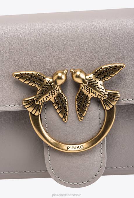 portemonnees | L4881124 love bag gewoon portemonnee Pinko pinguin grijs-antiek goud
