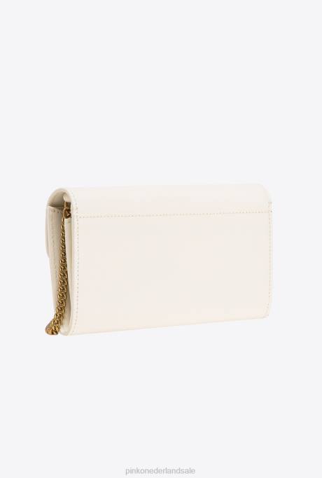 portemonnees | L4881125 love bag gewoon portemonnee Pinko wit-antiek goud
