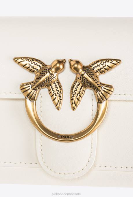 portemonnees | L4881125 love bag gewoon portemonnee Pinko wit-antiek goud