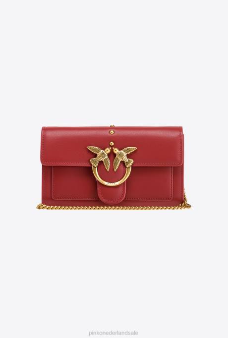 portemonnees | L4881126 lovebag gewoon portemonnee Pinko robijnrood-antiek goud