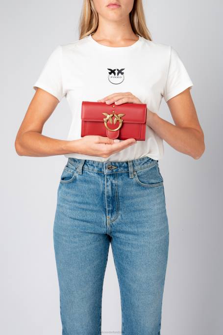 portemonnees | L4881126 lovebag gewoon portemonnee Pinko robijnrood-antiek goud