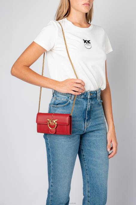 portemonnees | L4881126 lovebag gewoon portemonnee Pinko robijnrood-antiek goud