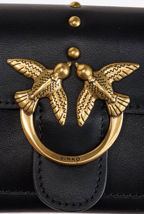 portemonnees | L4881127 lovebag gewoon portemonnee Pinko zwart-antiek goud