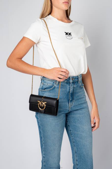 portemonnees | L4881127 lovebag gewoon portemonnee Pinko zwart-antiek goud