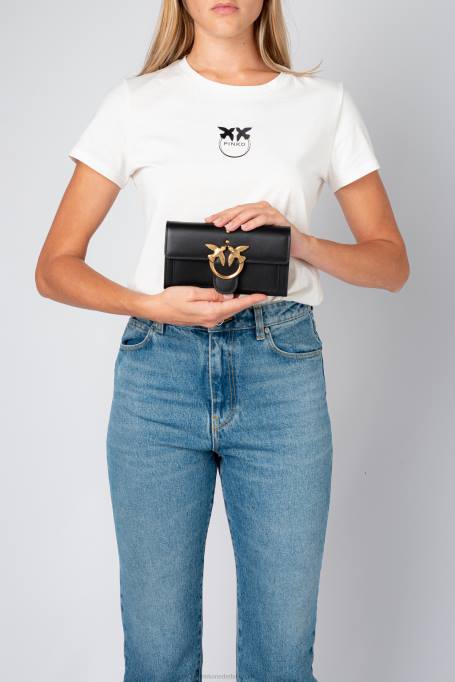 portemonnees | L4881127 lovebag gewoon portemonnee Pinko zwart-antiek goud