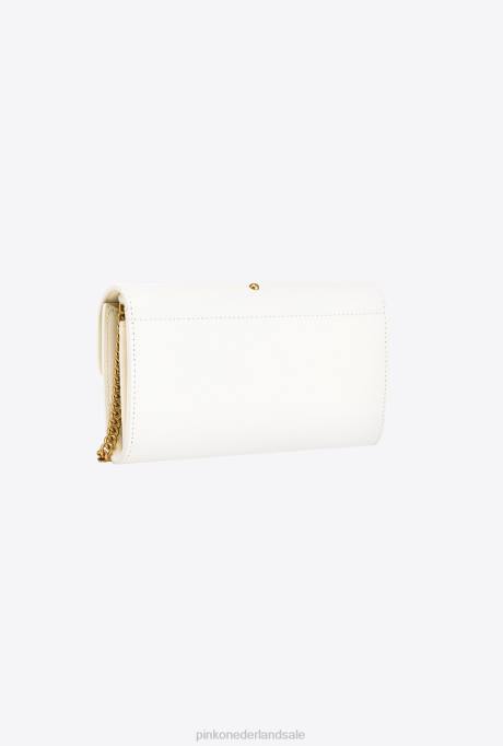 portemonnees | L4881128 lovebag gewoon portemonnee Pinko wit-antiek goud