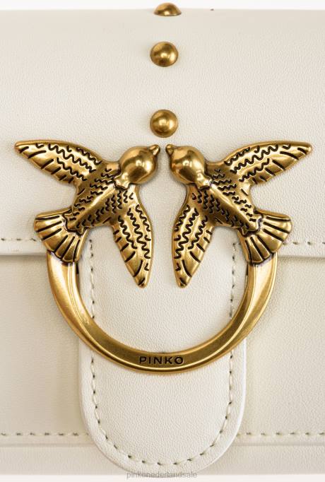 portemonnees | L4881128 lovebag gewoon portemonnee Pinko wit-antiek goud