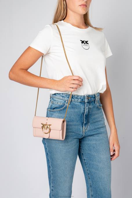 portemonnees | L4881129 lovebag gewoon portemonnee Pinko stoffig roze-antiek goud