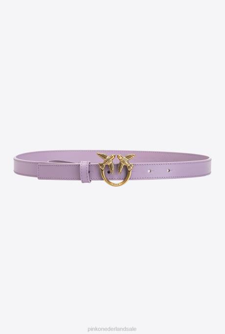 riemen | L488981 dwergpapegaaien dunne leren riem Pinko iris-antiek goud