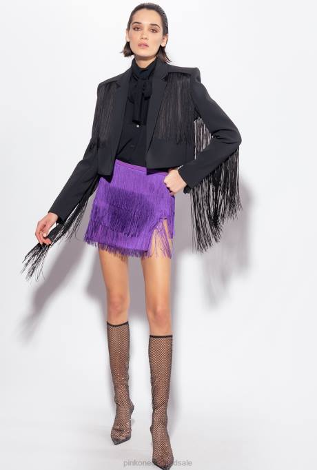 blouses | L488238 blouse met strik en ruches Pinko limousine zwart