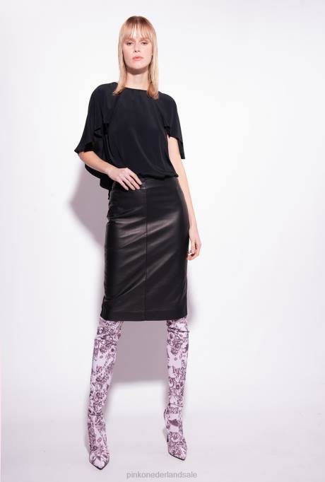 blouses | L488284 blouse met ruches Pinko limousine zwart