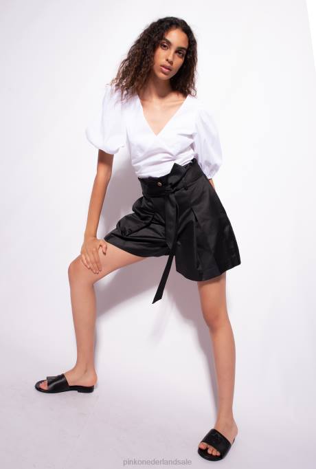 blouses | L488300 blouse met pofmouwen Pinko Helder wit