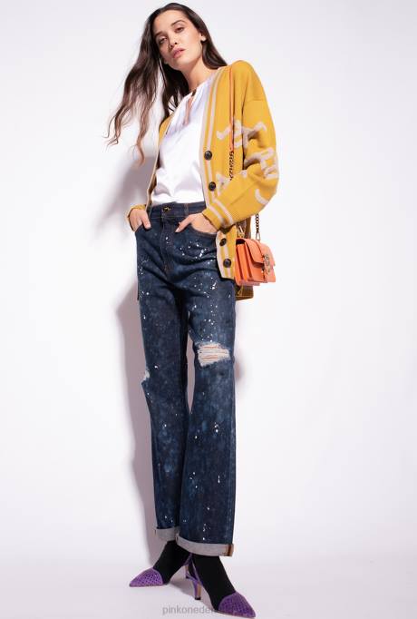 blouses | L488303 blouse van stretchsatijn met lange mouwen Pinko Helder wit