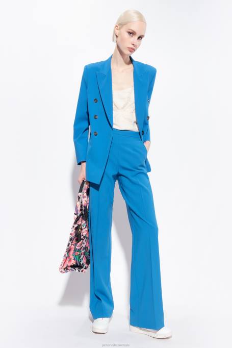 bovenaan | L488326 jacquard top met logo en kant Pinko roze rook wit