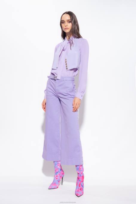 bovenaan | L488335 gilet met halternek Pinko lila - donkere sorbet