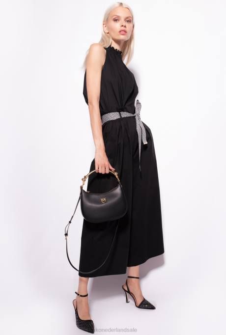 bovenaan | L488358 popeline top Pinko limousine zwart