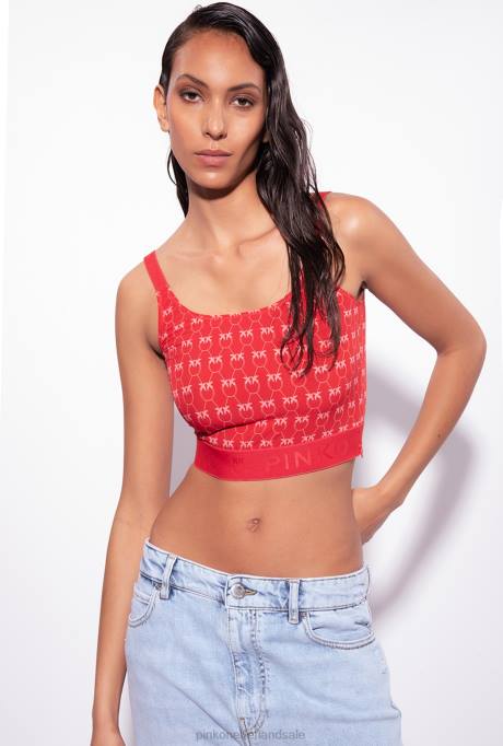 bovenaan | L488367 monogram bovenkant Pinko rood/roze