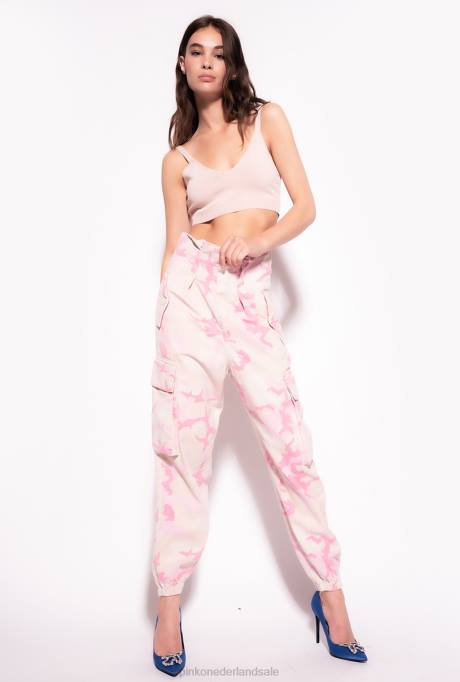 bovenaan | L488380 gebreide crop top Pinko rokerig roze