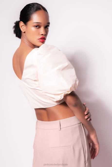 bovenaan | L488438 topje van tafzijde Pinko wolk roze