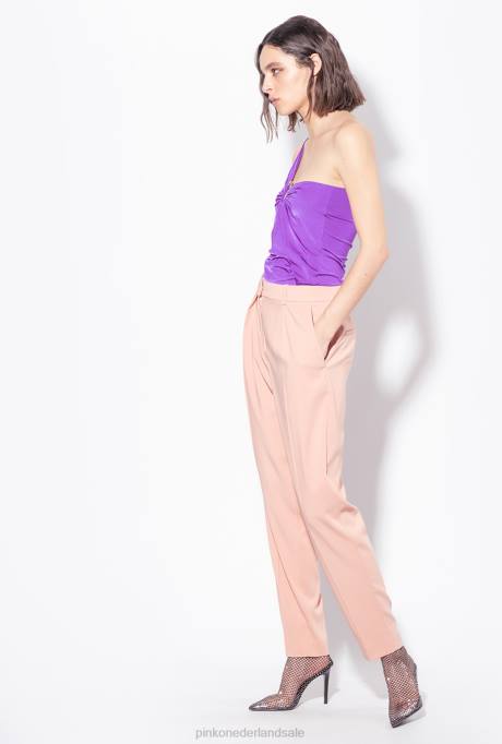 bovenaan | L488463 one-shoulder top met ring Pinko trots paars