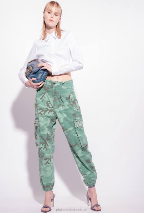 overhemden | L488234 cropped overhemd van popeline Pinko Helder wit