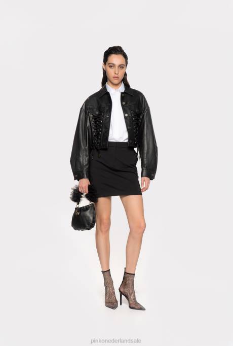 overhemden | L488236 oversized geborduurd overhemd Pinko Helder wit