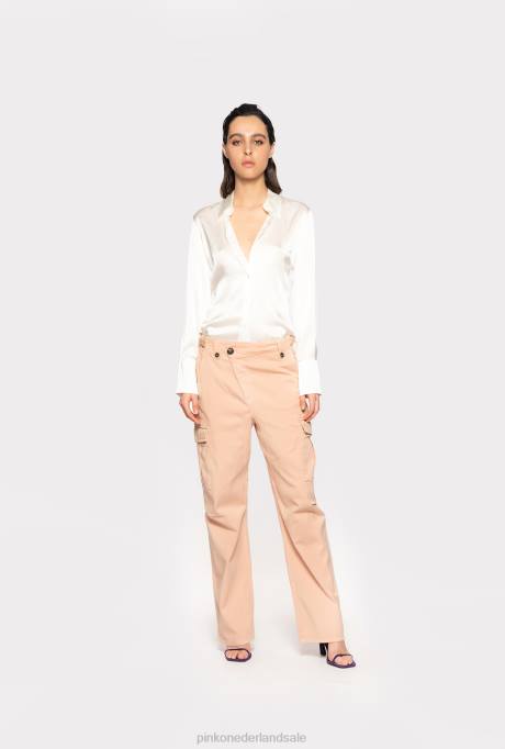 overhemden | L488255 zijden satijnen overhemd Pinko Sneeuwwitje