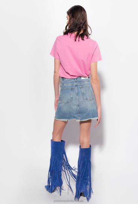 t-shirt | L488343 t-shirt met sterlogo Pinko convolvulus roze