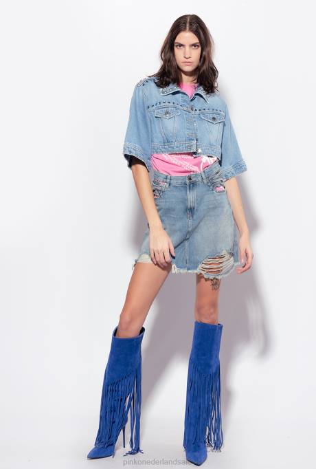 t-shirt | L488343 t-shirt met sterlogo Pinko convolvulus roze