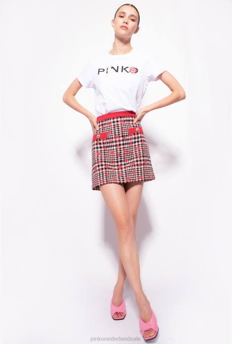 t-shirt | L488363 konijn t-shirt Pinko Helder wit