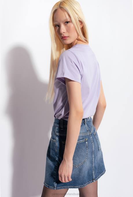 t-shirt | L488410 t-shirt met micro Pinko lila - lichte sorbet