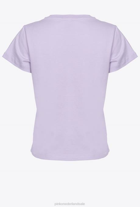 t-shirt | L488410 t-shirt met micro Pinko lila - lichte sorbet