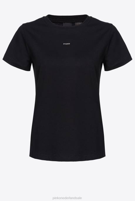 t-shirt | L488412 t-shirt met micro Pinko limousine zwart