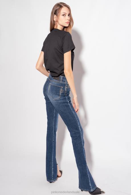 t-shirt | L488458 t-shirt met geborduurde liefdesvogels Pinko limousine zwart