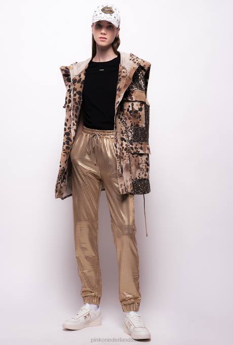 t-shirt | L488485 t-shirt met micro Pinko limousine zwart