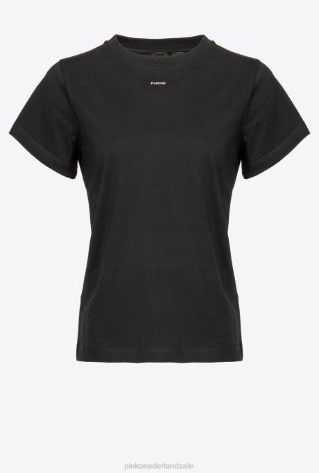 t-shirt | L488485 t-shirt met micro Pinko limousine zwart