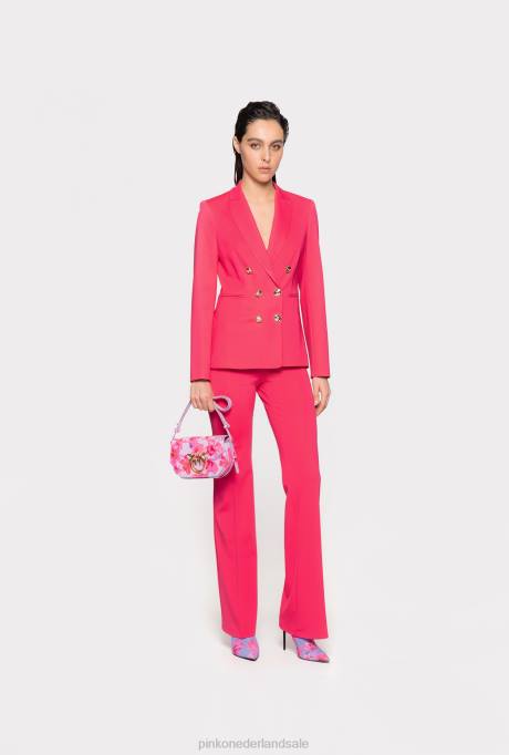 vrijetijdsbroek | L488642 uitlopende stretch technische broek Pinko frambozen rood
