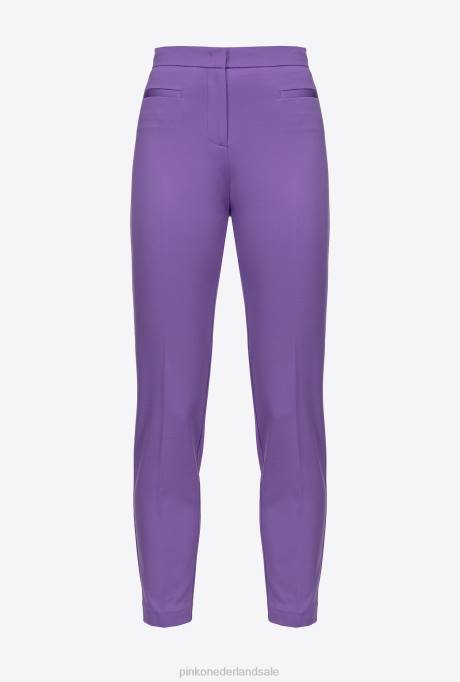 vrijetijdsbroek | L488655 nauwsluitende broek van technische stof Pinko lavendel lila