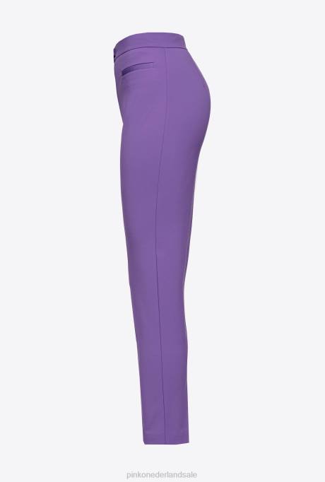 vrijetijdsbroek | L488655 nauwsluitende broek van technische stof Pinko lavendel lila