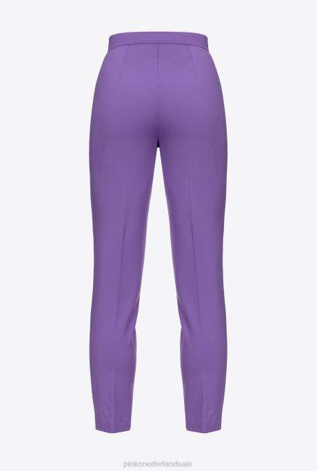 vrijetijdsbroek | L488655 nauwsluitende broek van technische stof Pinko lavendel lila