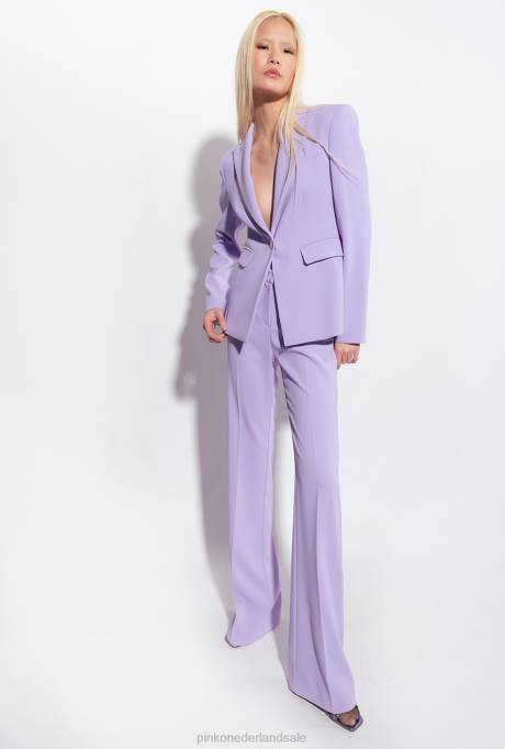 vrijetijdsbroek | L488665 uitlopende stretchbroek Pinko lila - donkere sorbet