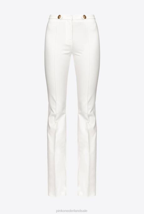 vrijetijdsbroek | L488734 wijd uitlopende broek met knopen Pinko Sneeuwwitje