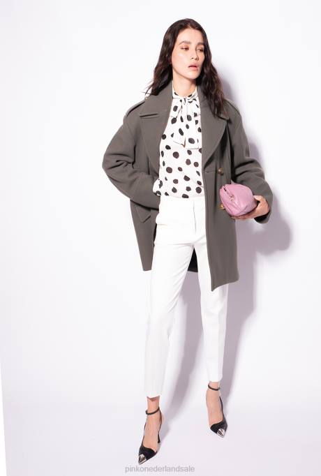 vrijetijdsbroek | L488770 milano gebreide sigarettenbroek Pinko Sneeuwwitje