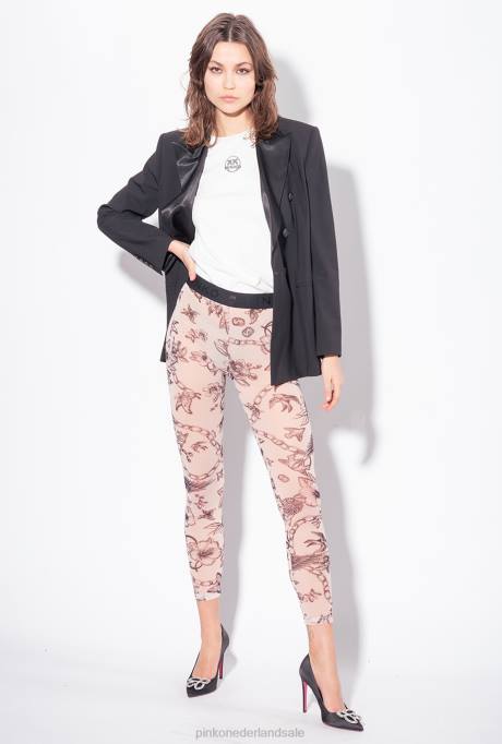 joggingkleding en leggings | L488711 legging met tatoeageprint Pinko naakt/zwart